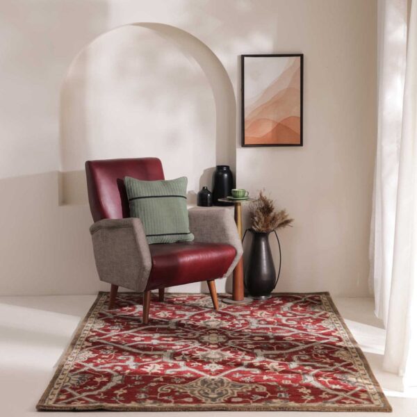 multi floral red carpet