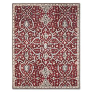 Multi Floral Red Carpet